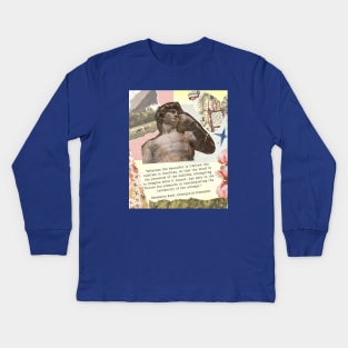 Immanuel Kant quote (simplified version): Whereas the beautiful is limited, the sublime is limitless, so that the mind in the presence of the sublime, attempting to imagine what it cannot, has pain in the failure Kids Long Sleeve T-Shirt